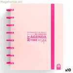 Օրագիր Carchivo Իմ օրակարգը Ժամանակը Իմ կյանքը Վարդագույն A5 (10 հատ)