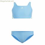 Բիկինիի ներքևի հատվածներ աղջիկների համար Adidas 3 Bandas կապույտ