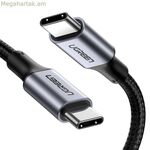 USB-ից Lightning մալուխ Ugreen 70427 սև-արծաթագույն 1 մ