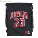 Ջորդան 9A0757 023 լարերով մեջքի պայուսակ, սև, մեկ չափս