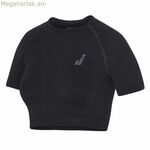 Կանացի սպորտային վերնաշապիկ Joluvi Ana կարճ սև (S)
