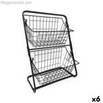 Մրգաման՝ հարմարավետ, սև մետաղական, 28 x 18 x 39 սմ (6 հատ)