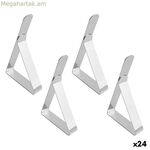 Սփռոցի սեղմակ My Bar արծաթագույն 7,4 x 4,5 x 1,2 սմ 4 հատ (24 հատ)