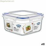 Հերմետիկ փակվող ճաշի տուփ Dem 1,5 L 18 x 18 x 10 սմ (12 հատ)