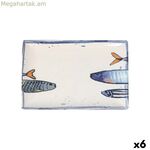 Մատուցման սկուտեղ La Mediterránea Peixe 2.0 բազմագույն կերամիկական ուղղանկյուն 30 x 20 x 2,5 սմ (6 հատ)