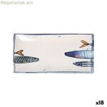 Մատուցման սկուտեղ La Mediterránea Peixe 2.0 բազմագույն կերամիկական ուղղանկյուն 30 x 15 x 2 սմ (18 հատ)