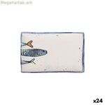 Խորտիկների սկուտեղ La Mediterránea Peixe 2.0 Բազմագույն ուղղանկյուն 20 x 13 x 2 սմ կերամիկական (24 հատ)