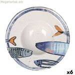 Pasta Dish La Mediterránea Peixe 2.0 Multicolour Ceramic Ø 28 սմ (6 միավոր)
