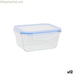 Ճաշի տուփ Quttin կապույտ թափանցիկ ուղղանկյուն 470 մլ (12 հատ)