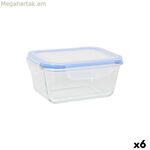 Ճաշի տուփ Quttin կապույտ թափանցիկ ուղղանկյուն (6 հատ)