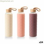 Ջրի շիշ Bewinner ապակե սիլիկոնե 600 մլ (24 հատ)