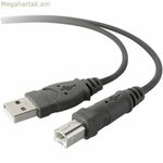 USB 2.0 մալուխ Belkin F3U154BT3M տպիչ 3 մ սև մոխրագույն
