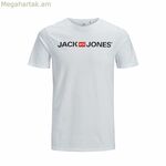 Տղամարդու կարճ թևքով JJECORP LOGO TEE SS O-NECK NOSS Jack & Jones 12137126 Սպիտակ