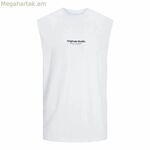 Տղամարդու անթև մարզաշապիկ Jack & Jones Jovesterbro սպիտակ