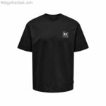 Տղամարդու կարճ թևքով մարզաշապիկ Only & Sons Onskace Rlx սև