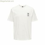 Տղամարդու կարճ թևքով մարզաշապիկ Only & Sons Onskace Rlx սպիտակ