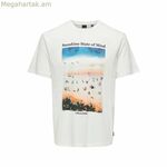 Տղամարդու կարճ թևքով մարզաշապիկ Only & Sons Onskolton Reg Beach White