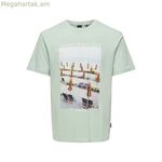 Տղամարդու կարճ թևքով մարզաշապիկ Only & Sons Onskolton Reg Beach Surf Green