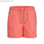 Տղամարդու լողազգեստ Jack & Jones կրկնակի լոգոտիպով մարջանագույն