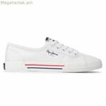 Կանացի սպորտային կոշիկներ Pepe Jeans Brady Basic սպիտակ