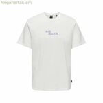 Տղամարդու կարճ թևքով մարզաշապիկ Only & Sons Onskye Reg White