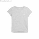 Մանկական կարճ թևքով մարզաշապիկ 4F JTSD001 մոխրագույն