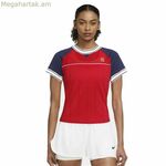 Կանացի կարճ թևքով մարզաշապիկ Nike Tennis կապույտ-կարմիր