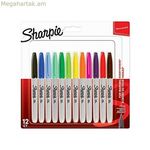 Ֆլոմաստերների հավաքածու Sharpie 2065404 Բազմագույն 1 մմ 12 հատ