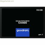 Կոշտ սկավառակ GoodRam CX400 SSD 550 ՄԲ/վ TLC 3D NAND 512 ԳԲ SSD