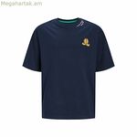 Մանկական կարճ թևքով մարզաշապիկ Jack & Jones Jorcole մեջքով՝ մուգ կապույտ նախշերով