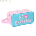 Ճանապարհորդական հողաթափերի պահոց Benetton Unique վարդագույն փիրուզագույն 29 x 15 x 14 սմ