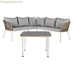 Այգու կահույք DKD Home Decor սպիտակ բաց շագանակագույն 190 x 190 x 70 սմ