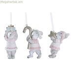 Սուրբ Ծննդյան խաղալիք DKD տան դեկորի խեժից (5 x 3 x 8,5 սմ) (3) (3 հատ)