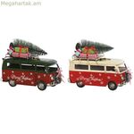 Սուրբ Ծննդյան խաղալիք Home ESPRIT կարմիր կանաչ 27 x 12 x 20 սմ (2 հատ)