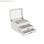 Զարդատուփ Home ESPRIT Սպիտակ փայտե բյուրեղյա