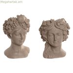 Տնային ծաղկաման ESPRIT բեժ խեժե ռոմանտիկ 18 X 20 X 29 սմ (2 հատ)