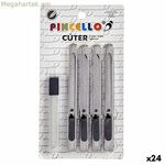 Կտրիչների հավաքածու արծաթագույն մետաղական պլաստիկ 1,5 x 18,5 x 10 սմ (24 հատ)