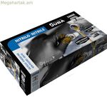 Միանգամյա օգտագործման ձեռնոցներ JUBA սև, առանց փոշու, տուփ (50 հատ)