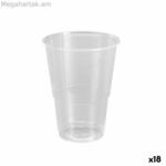 Բազմակի օգտագործման բաժակների հավաքածու Algon Plastic Transparent 12 հատ 500 մլ (18 հատ)