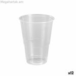 Բազմակի օգտագործման բաժակների հավաքածու Algon Plastic Transparent 25 հատ 500 մլ (12 հատ)