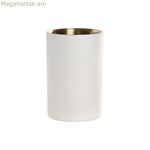 Շշերի սառնարան Home ESPRIT Սպիտակ Ոսկեգույն Չժանգոտվող պողպատ Ալյումին 12 x 12 x 18 սմ