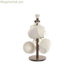 Բաժակ Home ESPRIT Սպիտակ Մուգ շագանակագույն՝ թեթևացմամբ 350 մլ