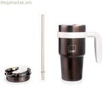 Mug with handle Ibili 669005 Grey Stainless steel