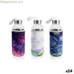 Water bottle Bewinner Glass 400 ml (24 Units)