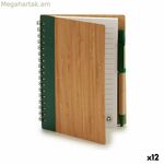 Սպիրալաձև տետր գրիչով Pincello 1 x 16 x 12 սմ բամբուկե (12 հատ)