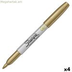 Մշտական մարկեր Sharpie METALLIC Gold 1,4 մմ (4 հատ)