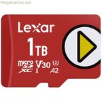 Միկրո SD հիշողության քարտ Lexar LMSPLAY001T-BNSNG ադապտերով 1 ՏԲ