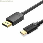 USB-C-ից DisplayPort ադապտեր Vention CGYBH սև 2 մ