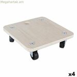 Փայտե հիմք անիվներով Bricotech 58764 (30 x 30 x 8 սմ) Փայտ 30 x 30 x 8 սմ 1,8 մմ