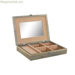 Զարդատուփ Home ESPRIT Սպիտակ Շամպայնի գույնի Փայտ Ալյումին 27,5 x 20 x 5,4 սմ